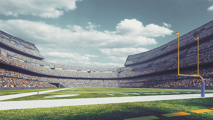 Professional american football stadium