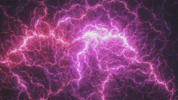 Colorful electrical arc