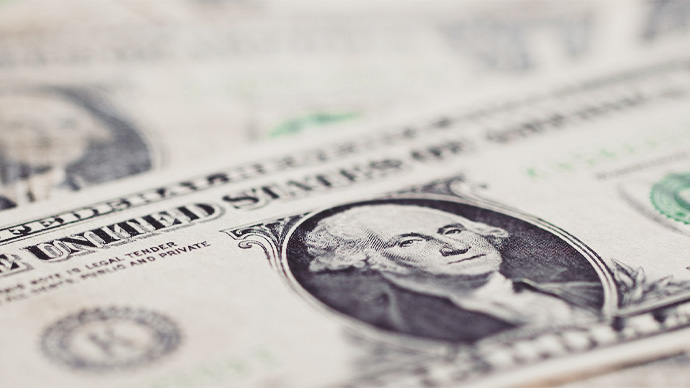 close up dollar bill