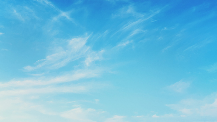 clear blue sky with a few clouds