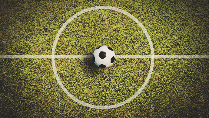 Soccer ball football sport for play game and for text and message design