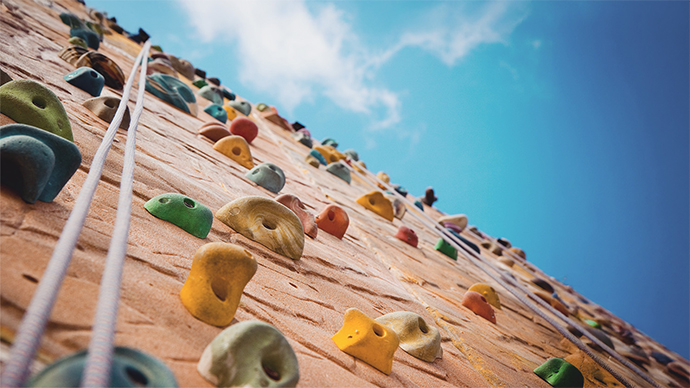 rock climbing wall