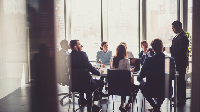 Business people working in conference room