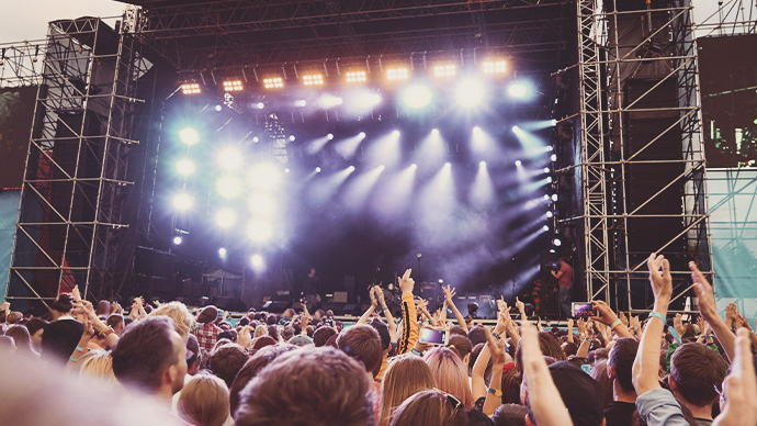 Crowd at a open air concert