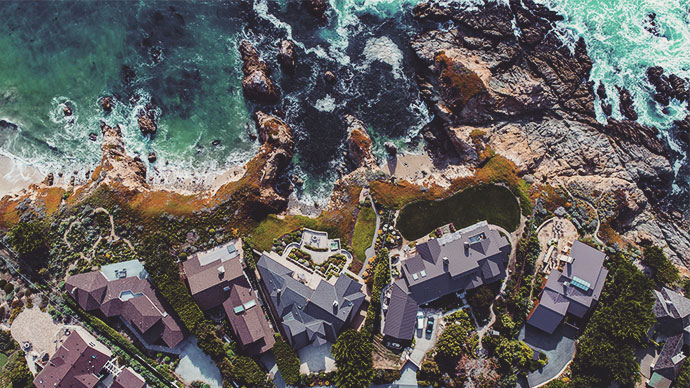 California beach homes from abpove.