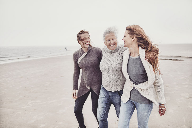 threegenerations on the beach