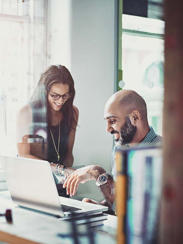 business people at computer