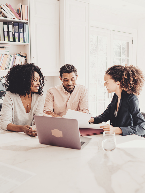 Financial Advisor presenting to couple